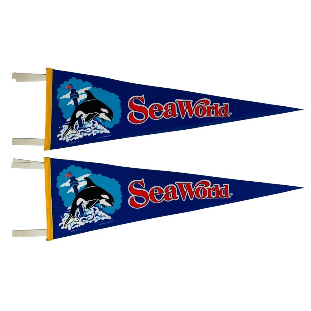 Vintage Sea World Pennant Orlando Florida | Sold Separately